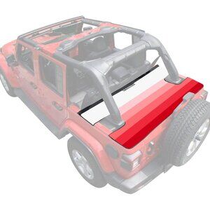 Shadeidea Cargo Tonneau Cover Jeep Wrangler JLU 4-Door (2018–Current) Red/White‎